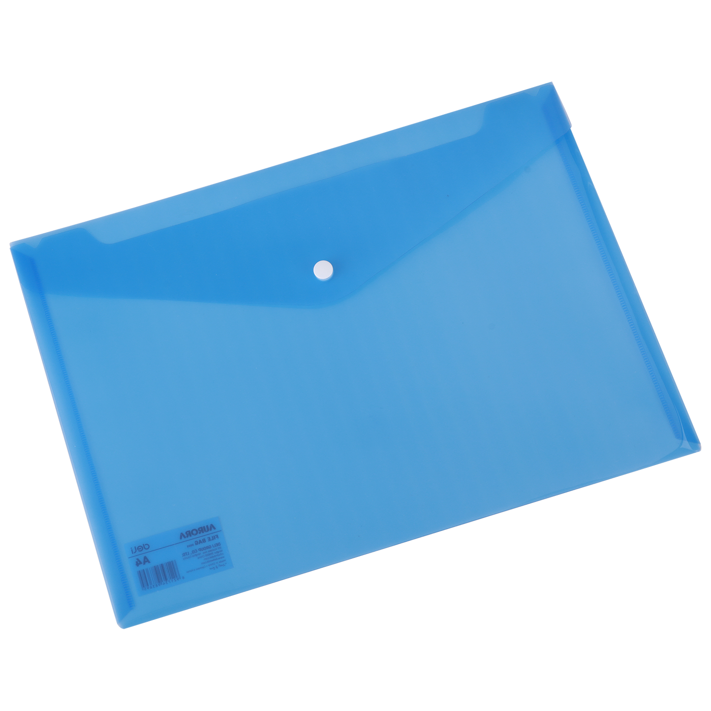 MAPA PLASTIC CU BUTON A4 ALBASTRA DELI