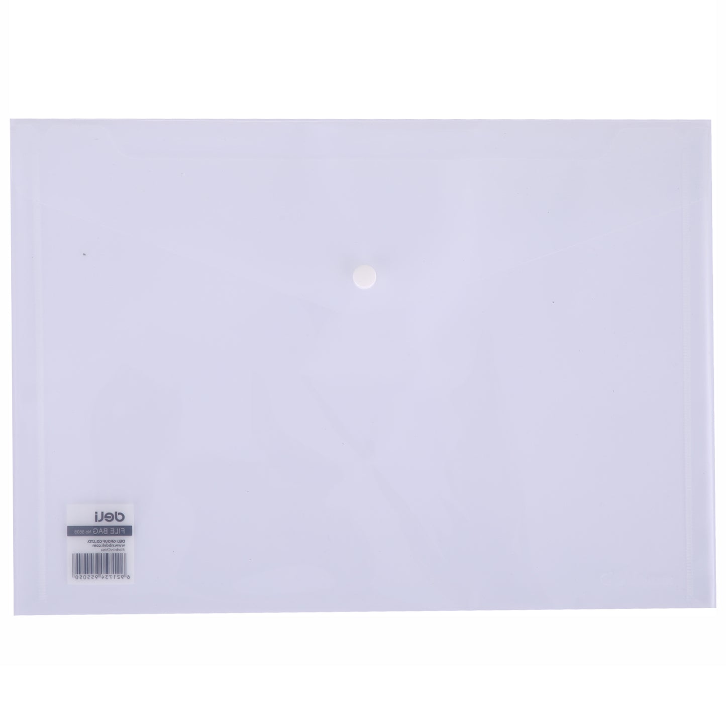 MAPA PLASTIC CU BUTON A4 TRANSPARENTA DELI