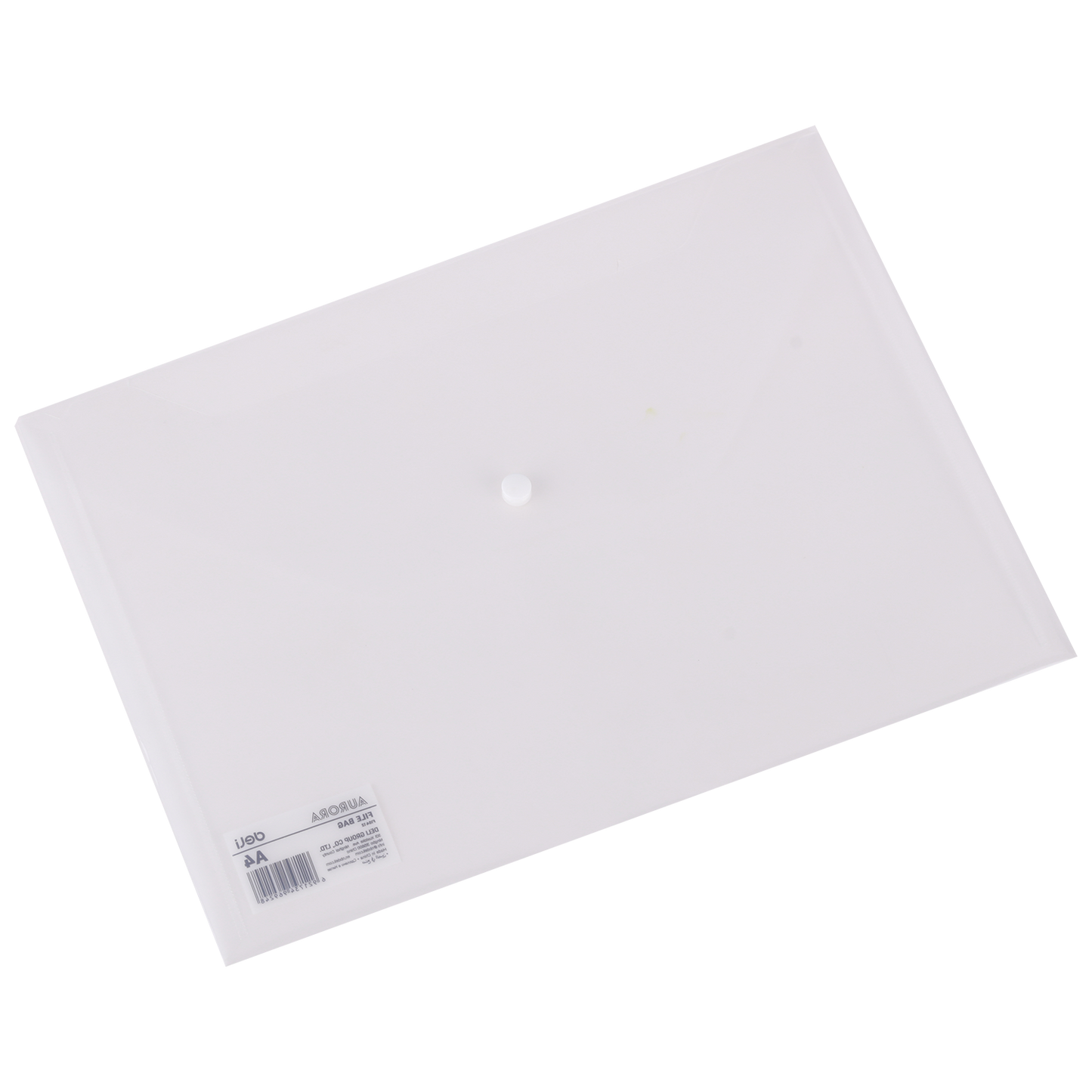 MAPA PLASTIC CU BUTON A4 TRANSPARENTA DELI
