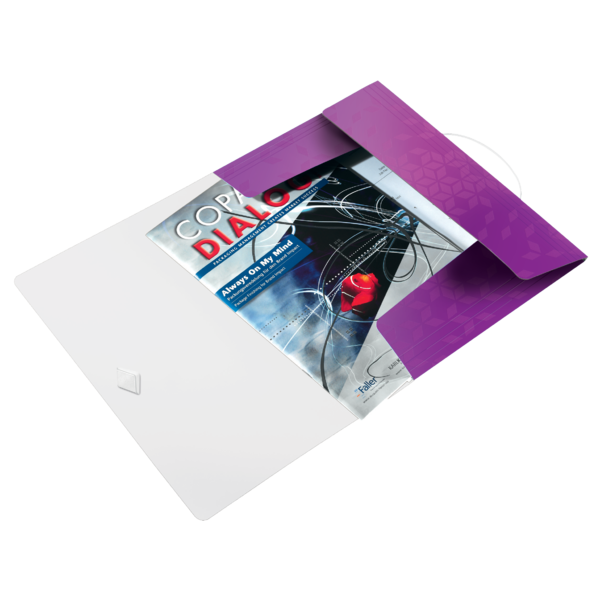 MAPA PLASTIC CU ELASTIC MOV METALIZAT WOW LEITZ
