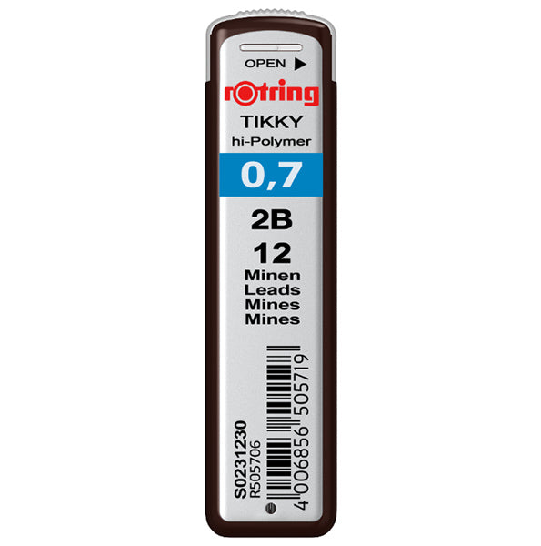 Mina creion mecanic 0.7 2B Rotring 12 buc/set