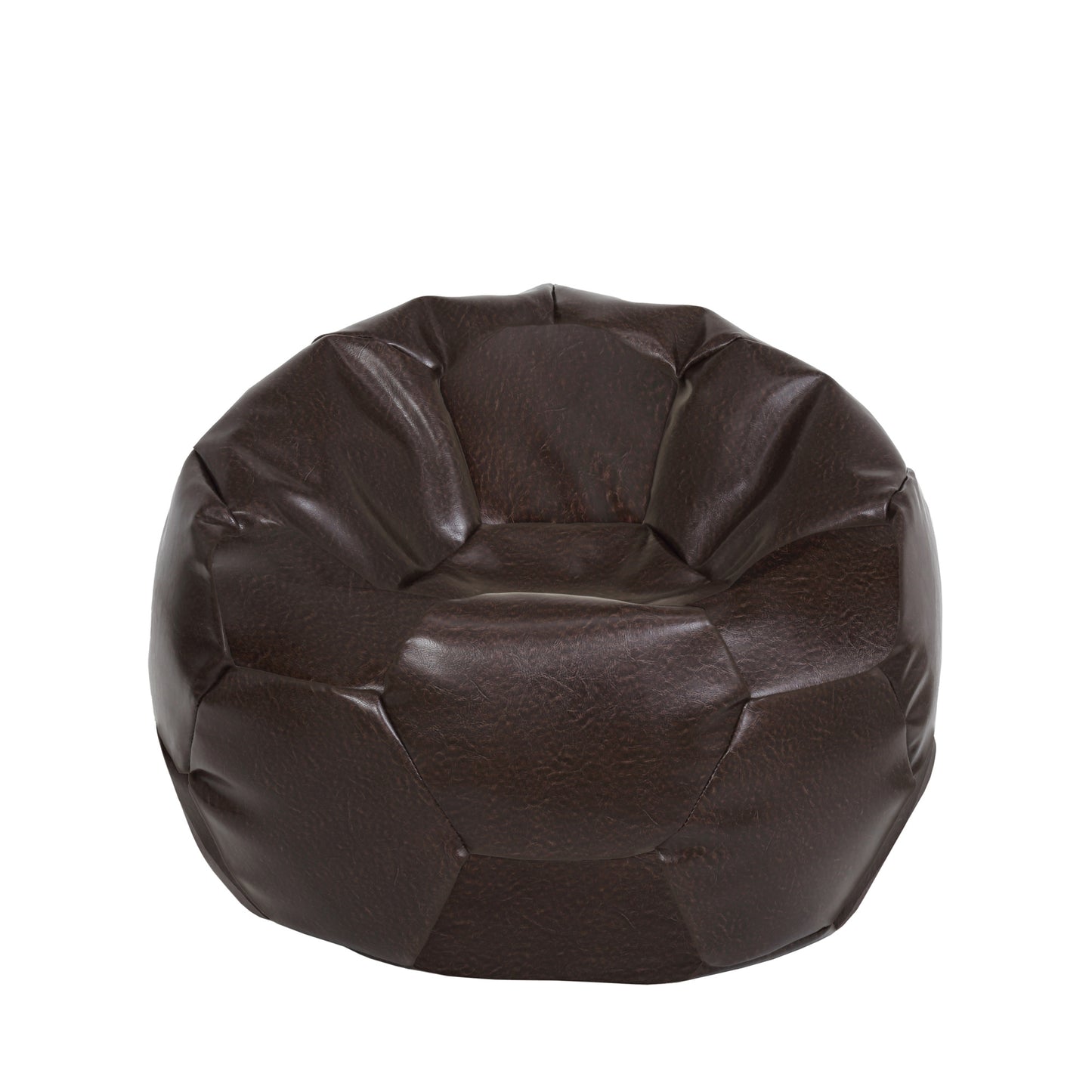 Fotoliu puf Mondo Ball - imitatie piele - maro