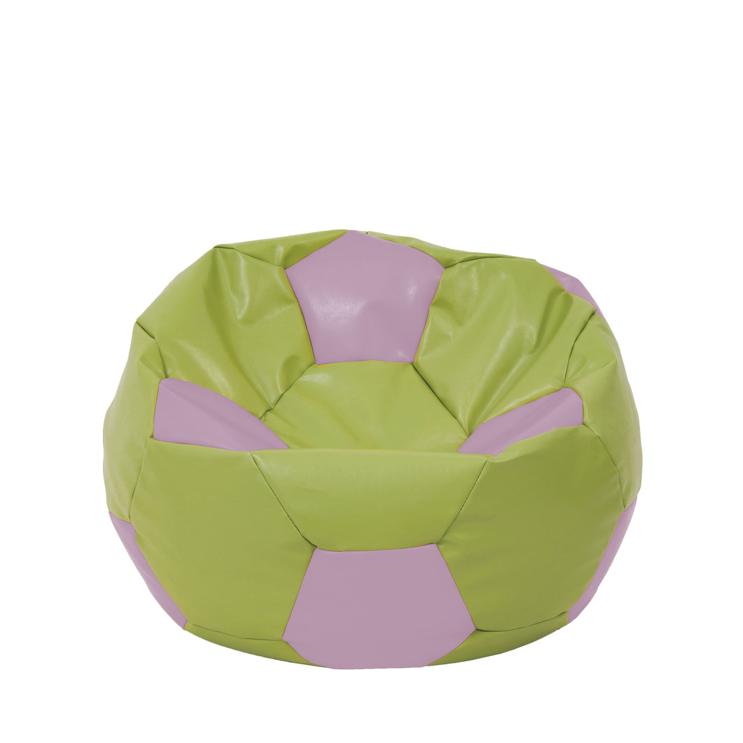Fotoliu puf Mondo Ball - imitatie piele - verde/mov
