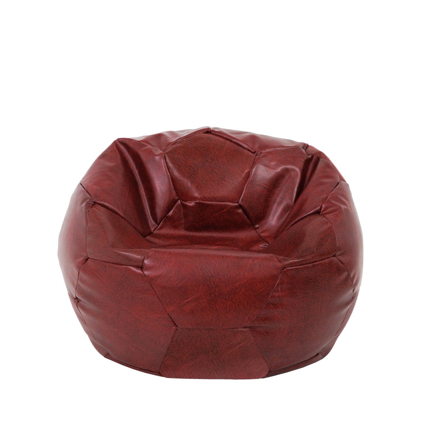Fotoliu puf Mondo Ball - imitatie piele - bordo