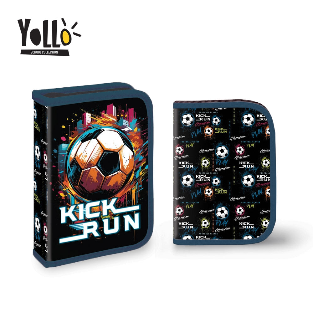 Penar echipat, 1 fermoar, 2 extensii, 30 piese, KICK RUN - YOLLO