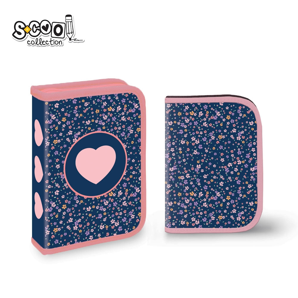 Penar echipat, 1 fermoar, 2 extensii, 32 piese, PINK HEART - S-COOL