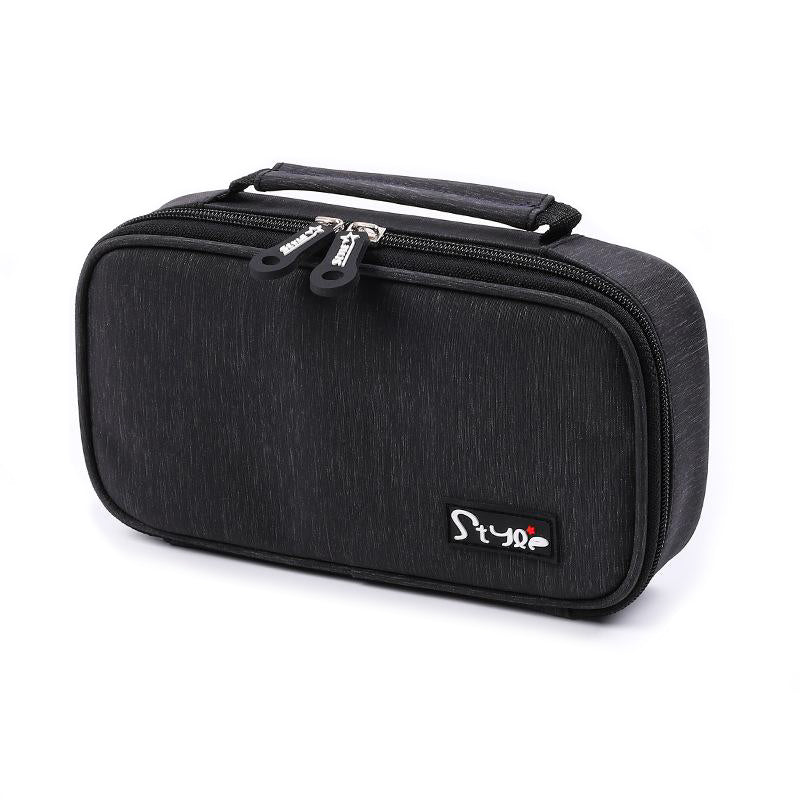 Penar cu maner 22*11.5*5 cm, 1 fermoar dublu - negru