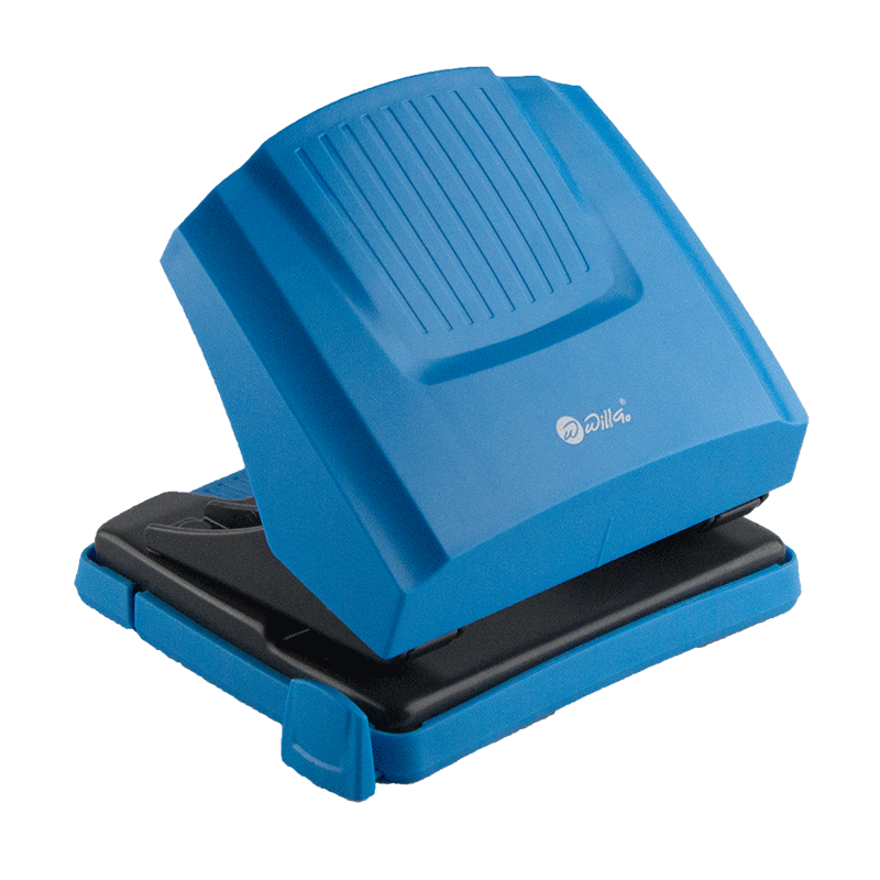 Perforator plastic cu rezistenta mare la impact, 30 coli albastru Willgo