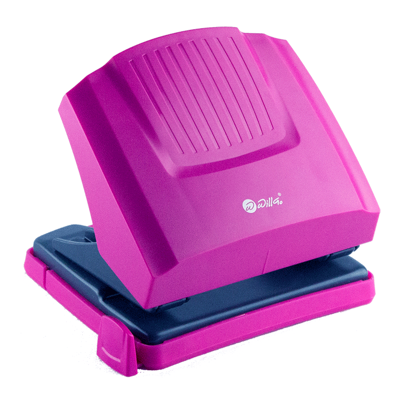 Perforator plastic cu rezistenta mare la impact, 30 coli magenta Willgo