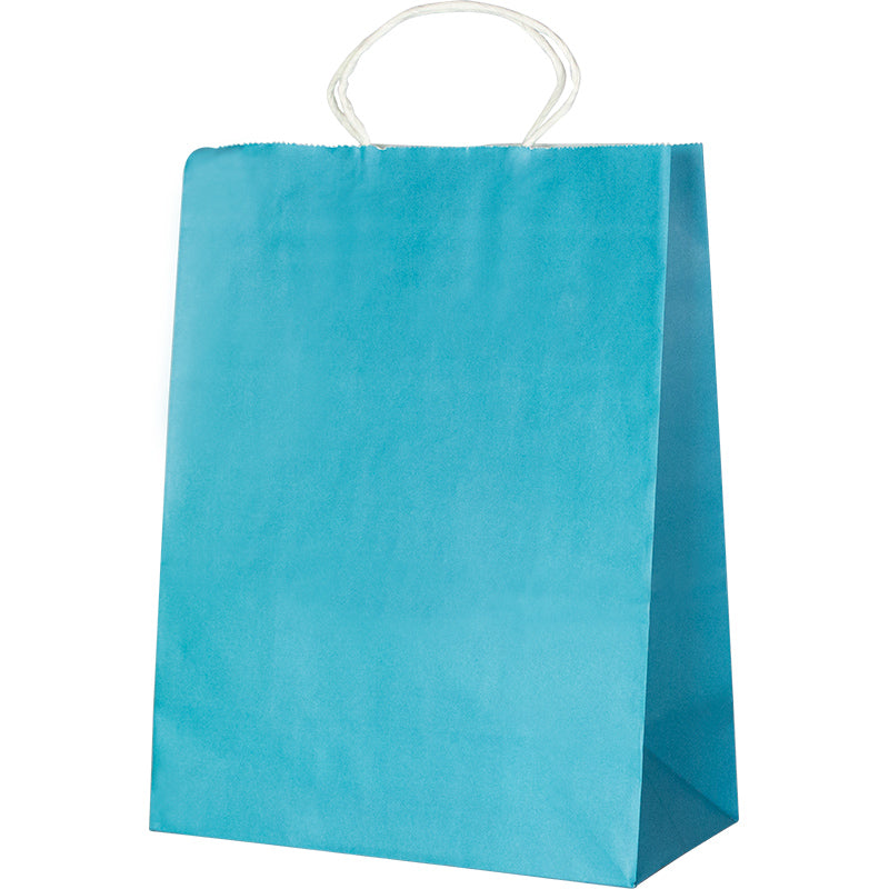 Punga carton 150g kraft 26*33*12 cm -turcoaz