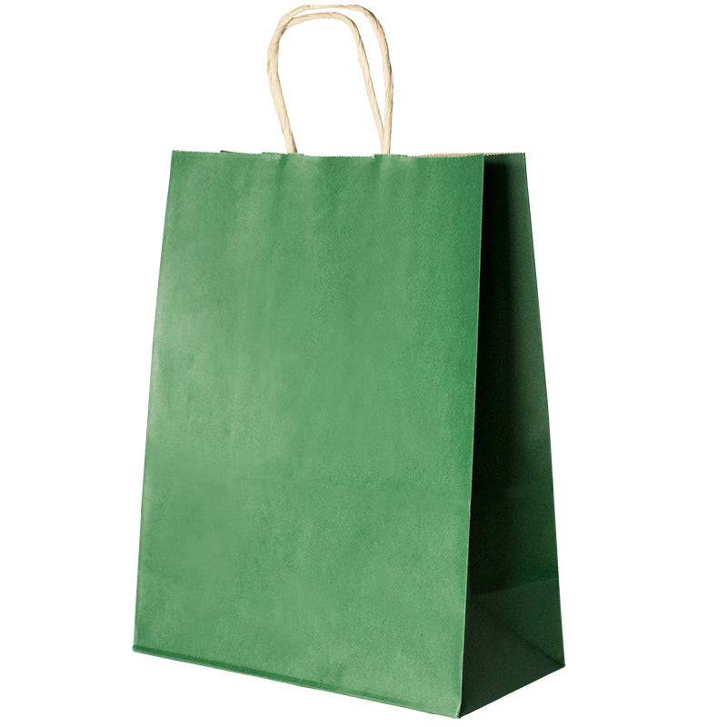 Punga carton 150g kraft 26*33*12 cm -verde inchis