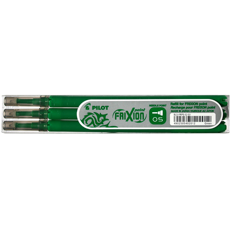 Set 3*rezerva roller cerneala 0.5mm Frixion Point Pilot verde