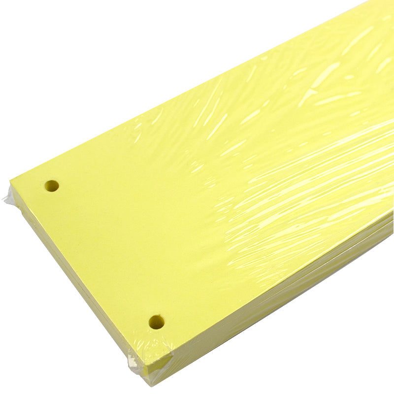Separatoare carton color cu 2 perforatii,160 gr/mp, 10*24 cm 100 bucati/set galben EVOffice