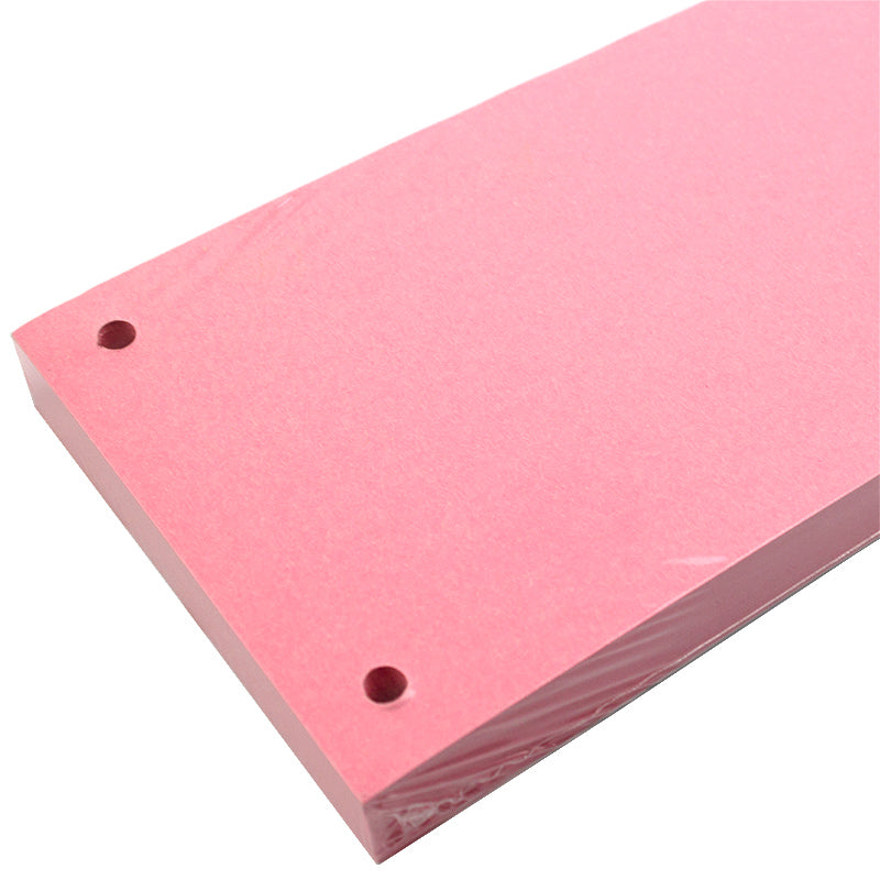 Separatoare carton color cu 2 perforatii,160 gr/mp, 10*24 cm 100 bucati/set roz EVOffice