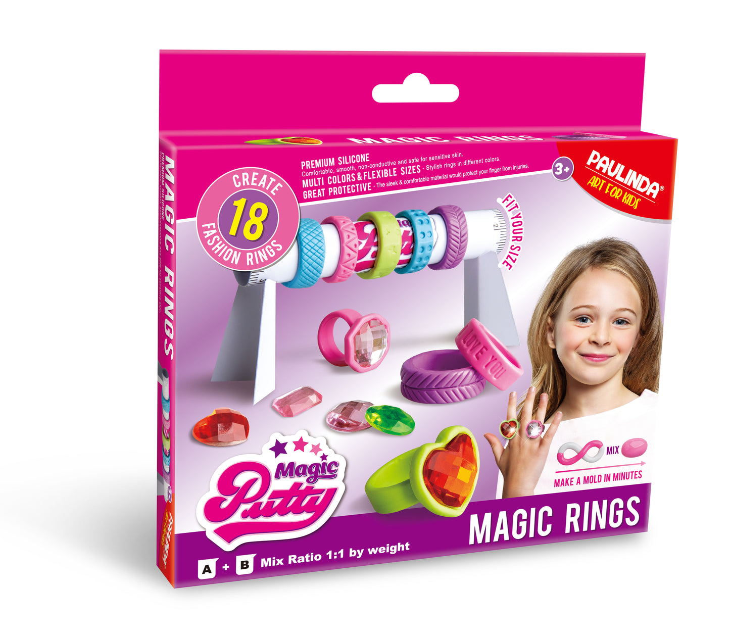 Set creatie plastilina inteligenta inele Paulinda