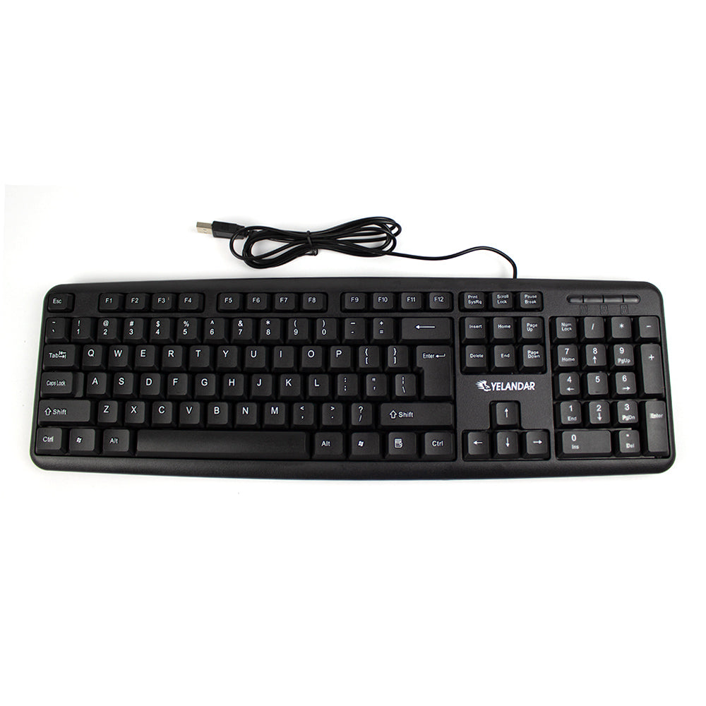 Tastatura USB rezistenta la apa, 104 taste, culoare negru