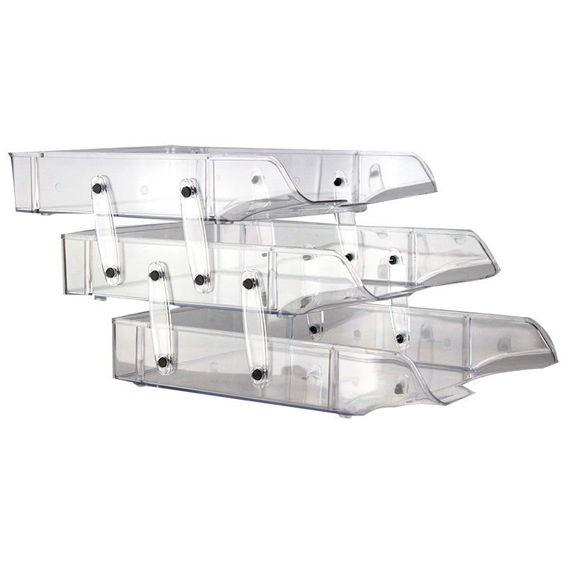 Tavite plastic suprapozabile culisante 3/set cu distantier transparent Ark