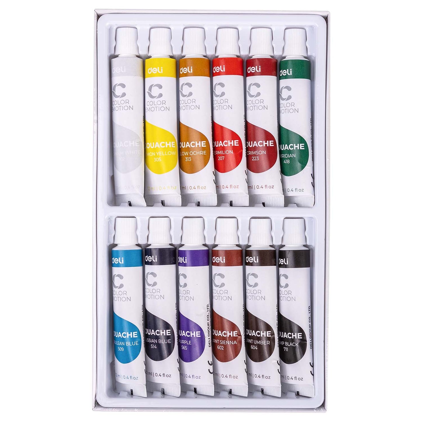 TEMPERA 12 CULORI 12ML DELI