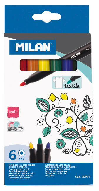 CARIOCA 6 CULORI PENTRU TEXTILE MILAN 06P6T