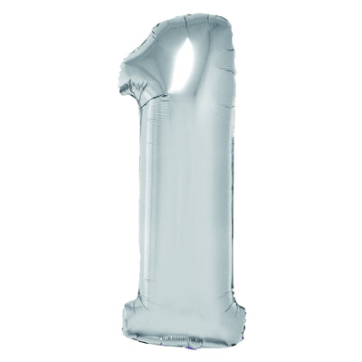 BALON FOLIE CIFRA 1 ARGINTIU 85 CM DACO BL851AG