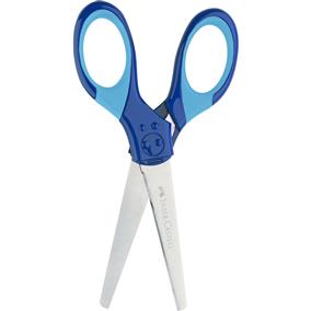 FOARFECA SCOLARA CU PROTECTIE GRIP ALBASTRA FABER-CASTELL