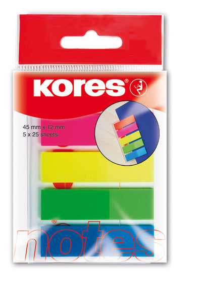 INDEX PLASTIC 12*45MM 5 CULORI*25 FILE KORES