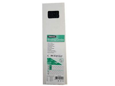 INEL PLASTIC 6MM NEGRU PT 2-20 COLI 100/CUT FELLOWES