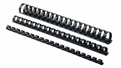 INEL PLASTIC 8MM NEGRU PT 21-40 COLI 25/CUT FELLOWES