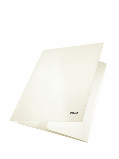 MAPA CARTON CU ELASTIC ALB METALIZAT WOW LEITZ