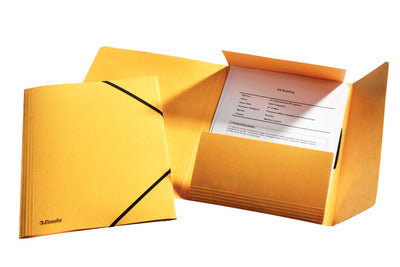 MAPA CARTON CU ELASTIC LUX GALBENA ESSELTE