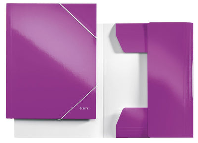 MAPA CARTON CU ELASTIC MOV METALIZAT WOW LEITZ