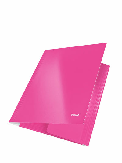 MAPA CARTON CU ELASTIC ROZ METALIZAT WOW LEITZ