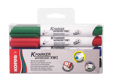 MARKER WHITEBOARD 4/SET 3MM KORES