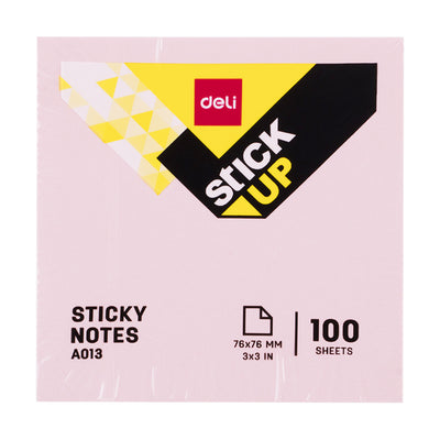 NOTES ADEZIV 76*76MM DIV. CULORI PASTEL DELI