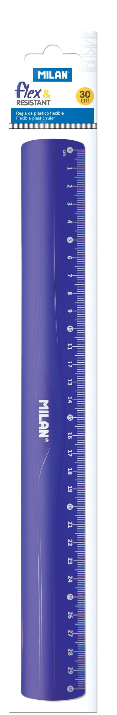 LINIAR 30CM FLEXIBIL ALBASTRU MILAN 353801