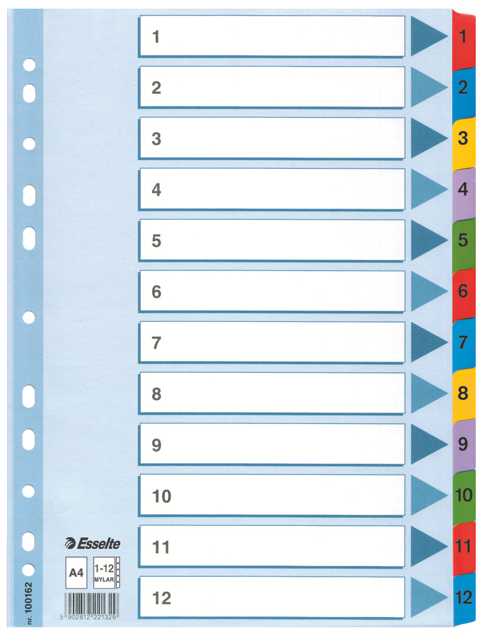 SEPARATOARE INDEX CARTON 1-12 MYLAR ESSELTE