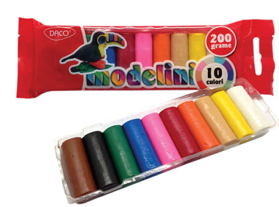 PLASTILINA 10C 200G DACO MODELINI PL010