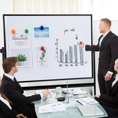 WHITEBOARD MAGNETIC MOBIL 90*120 CM RAMA ALUMINIU DELI