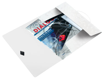 MAPA PLASTIC CU ELASTIC ALB WOW LEITZ
