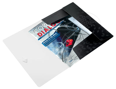 MAPA PLASTIC CU ELASTIC NEGRU WOW LEITZ