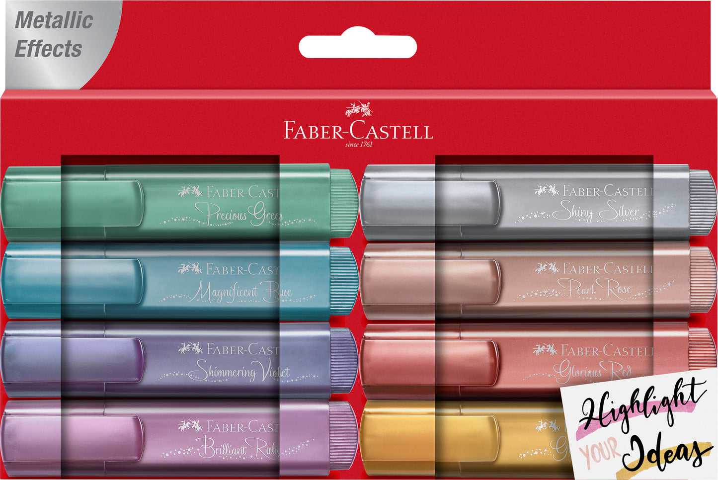 TEXTMARKER SET 8 METALIZAT II FABER-CASTELL