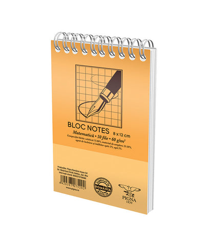 BLOC NOTES SPIRA A7 50 FILE ARITMETICA BASIC PIGNA