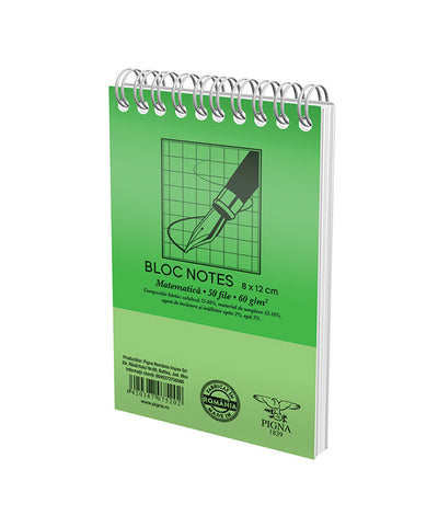 BLOC NOTES SPIRA A7 50 FILE ARITMETICA BASIC PIGNA