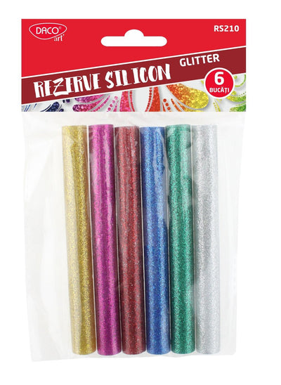 REZERVA SILICON 11MM SET 6 GLITTER RS210 DACO