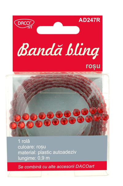 ACCESORII CRAFT - AD247R BANDA BLING ROSU DACO