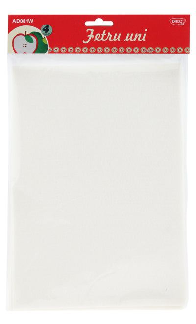 ACCESORII CRAFT - AD081C FETRU UNI SET 4 ALB