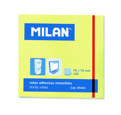 BLOC NOTES ADEZIV 76X76 GALBEN PAL 85401