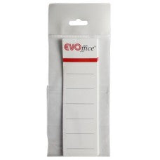 Etichete albe pentru biblioraft 75mm , 10/set