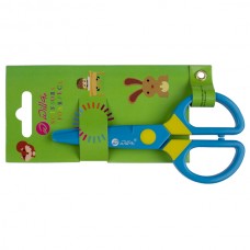 Foarfeca hartie 13 cm, safety, lame plastic albastru Willgo
