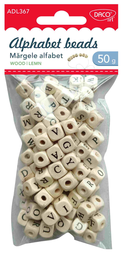 ACCESORII CRAFT - AD367 MARGELE ALFABET DE LEMN DACO